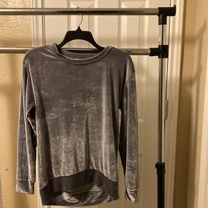 Suede Long Sleeve Blouse